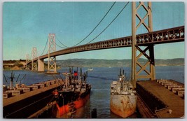 Vtg Postcard Union 76 Oil Natural Color Scene San Francisco CA Bay Bridge - £3.91 GBP