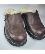 Ugg Australia Leather Sherpa Clog Slip On Shoes USA 6 EUR 37 UK 4.5 Shor... - £28.34 GBP