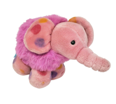Vintage 1987 Avon Fantasimals Elsie Elephant Pink Dots Stuffed Animal Plush Toy - £22.02 GBP