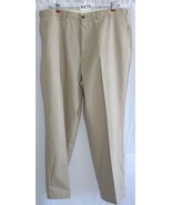 HAGGAR BEIGE DRESS PANTS 38W/29L 100% COTTON #8475 - £8.41 GBP