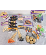 Halloween Skulls Witch Hats Ribbon Spiders Picks Bats Cupcake Picks Craf... - $12.99