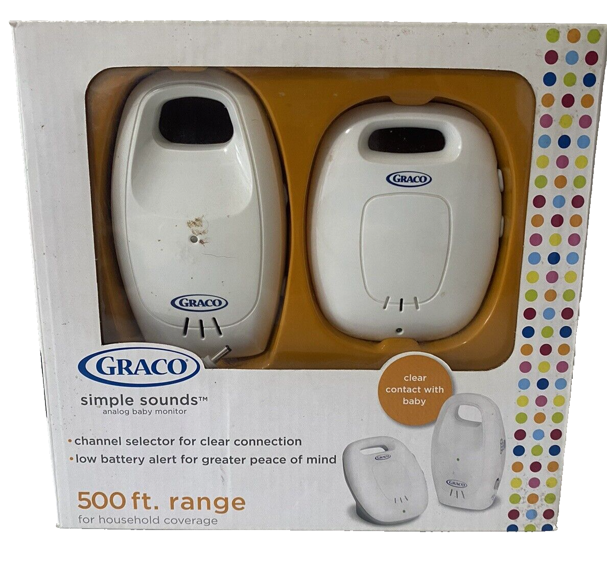 Graco Analog  Baby Monitor Monitoring Simple Sounds #2L00 - New Open Box - £11.91 GBP