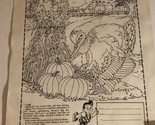 Vintage Shoneys Thanksgiving Coloring Contest piece Of Paper Restaurant - $14.84