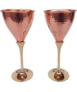 Rastogi Handicrafts Pure Copper Wine Glass Goblet Tableware Bar Hotel Re... - $70.18 CAD