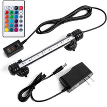 Ikefe 7.5&quot; Color Changing LED Fish Tank Aquarium Submersible Light with Remote/C - £11.87 GBP