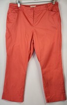 New York Company Pants Womens Size 12 Mid Rise Pink Ankle Crop - £15.91 GBP