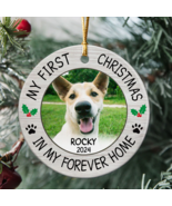 Pet Photo First Christmas, Personalized Ornaments, Custom Gift For Pet L... - $10.99