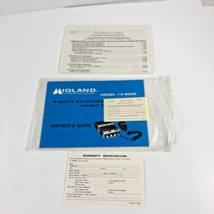 1975 Midland International Model 13-862B CB Owner&#39;s Manual and Warranty Card - £8.57 GBP