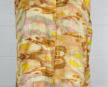 Pendleton Womens Abstract Sleeveless Silk Button Front Blouse Shirt L - $29.70