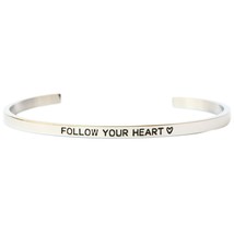 Follow Your Heart Cuff Bangle Bracelet - £7.75 GBP