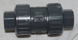 Nibco Chemtrol U45BC 3/4 Inch PVC FKM True Union Ball Check Valve Viton Seal image 2