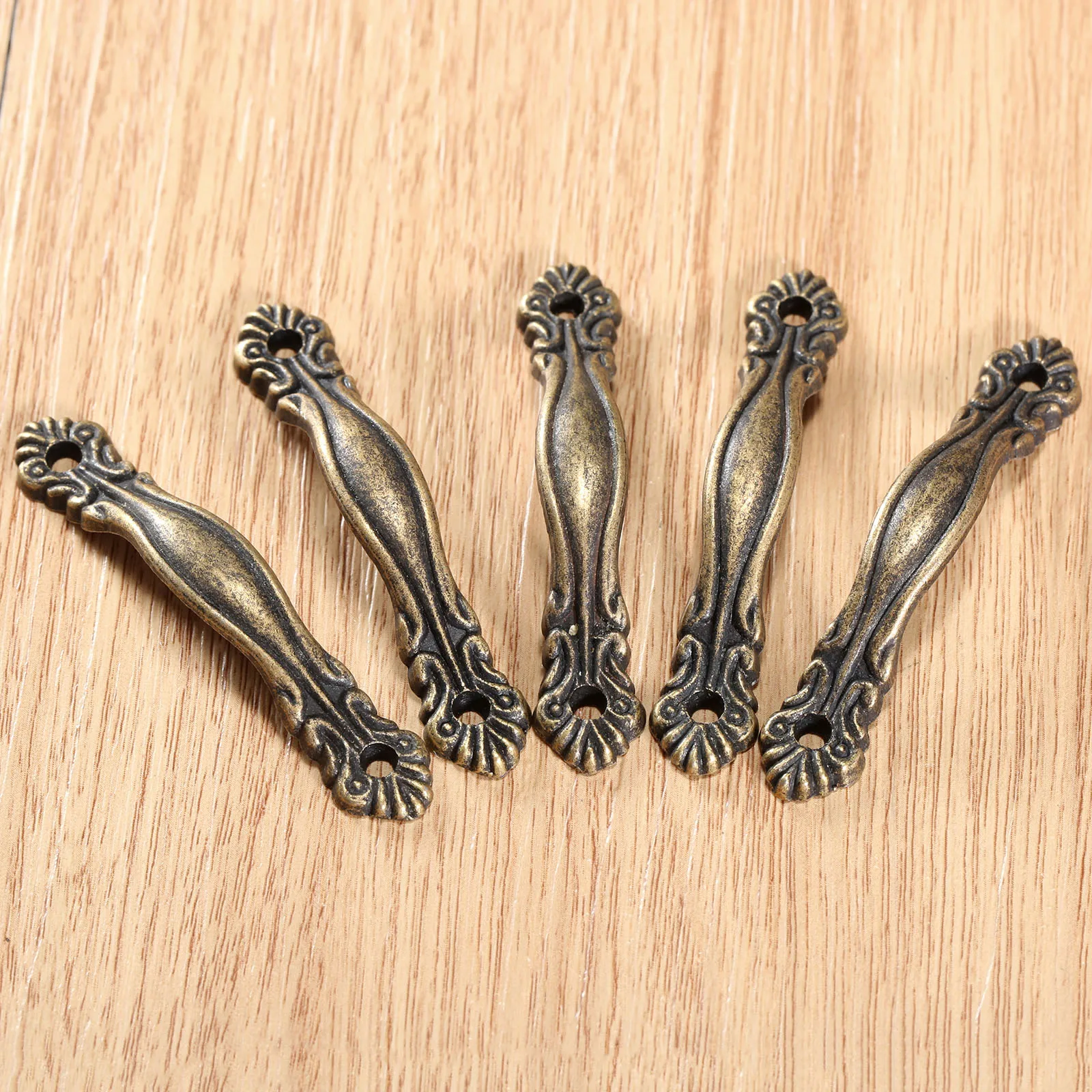 5Pcs Antique Bronze Retro Door Pulls Handle Drawer Cabinet Cupboard Clos - £8.52 GBP+