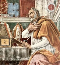 Saint Augustine Sandro Botticelli 1958 Lithograph Antique Art Print LGADBott - £31.34 GBP