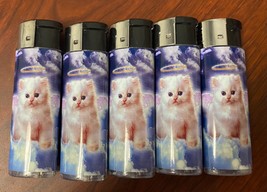 Angel Kitten Y2k Lighters Set of 5 Electronic Refillable Butane - £12.33 GBP