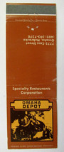 Omaha Depot - Omaha, Nebraska Restaurant 20 Strike Matchbook Cover NE Matchcover - £1.38 GBP