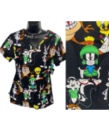 Looney Tunes Scrub Top Size S NEW Marvin Pepe Bugs Taz Tweety Nurses Hyg... - $639.96 MXN