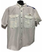Magellan Outdoor Fish Gear Men’s White USA Vented Fishing Shirt Size M VTD - £28.48 GBP