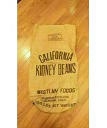 Durham California Kidney Bean Large Railroad Burlap Sack 100lb Bag Westl... - $24.75