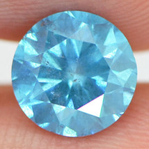 Loose Blue Diamond Fancy Color Round Shaped SI2 Certified Enhanced 1.42 Carat - £1,106.90 GBP