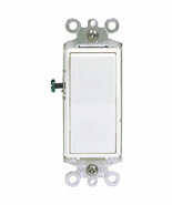 Leviton S12-5603-2WS White 15 Amp Residential Grade 3-Way AC Quiet Switch - $9.89