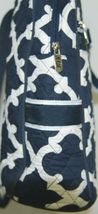 NGIL OTG2828NY Color Navy and White Quilted Microfiber Backpack Geometric Design image 5