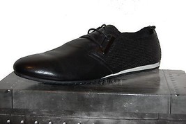 Basconi Men&#39;s Black Loafer Lase Leather Shoes Size US 12 EU 45 - £124.72 GBP