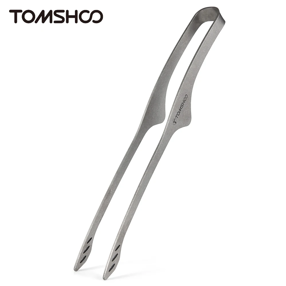 Tomshoo Ultralight Titanium Tongs 9.2 Inch BBQ Grill Tongs Clip Outdoor Camping - £8.21 GBP+