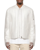 HELMUT LANG Mens Bomber Transparent Solid Transparent White Size XS J07HM405 - £391.98 GBP