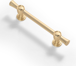 Gold Cabinet Pulls, 4 Pack 5 Inch (128Mm) Brushed Gold Kitchen Cabinet H... - £32.18 GBP