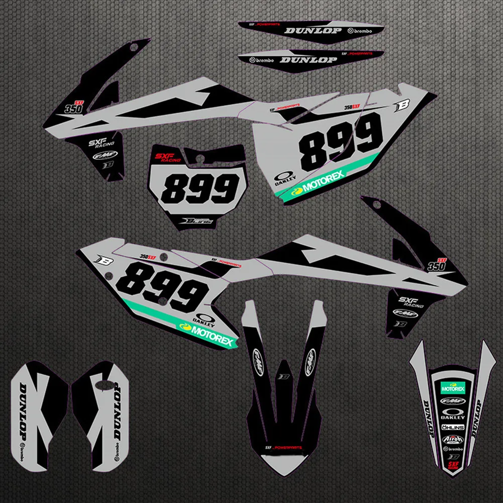 6 Styles Motocross Team Graphics Backgrounds Decals Exc Excf Xcw 2017 2018 201 - £267.48 GBP