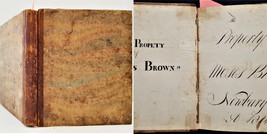 1844 antique JOURNAL newbury ma MOSES BROWN handwritten account SHOE BOO... - £228.46 GBP