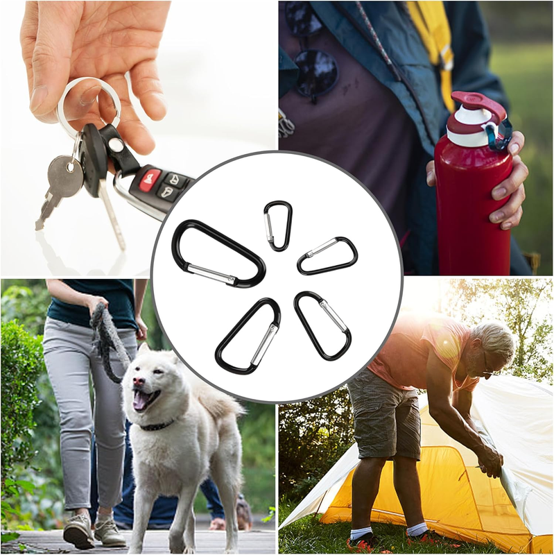 SWATOM Aluminum Carabiner Clip Snap Hook Keyring 1.5/1.9/2.2/2.4/2.8 Inch Carabi Item image 6