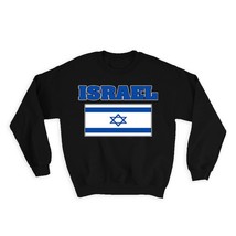 Israel : Gift Sweatshirt Flag Chest Israeli Country Expat Patriotic Flags Travel - £23.05 GBP
