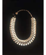 Vintage 60s Segmented Gold Spine Choker Necklace - £23.70 GBP