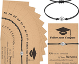 2024 Compass Bracelets Graduation Gifts 10 Pieces Adjustable Bracelets S... - $21.51
