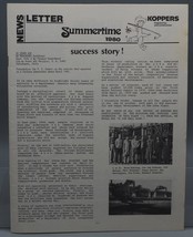 Vintage Koppers Engineering &amp; Construction Summertime 1980 Newsletter mv - $29.65