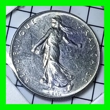 1961 French Republique Francaise 1 Franc - Vintage World Coin - £11.72 GBP