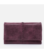 HOBO Keen Continental Leather Wristlet Strap Wallet, Tri Fold, Plum Purp... - $111.27