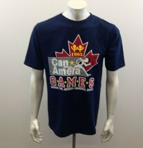 Can Amera Games 1995 Vintage Tiger Brand Blue Medium #5 Short Sleeve T S... - £6.75 GBP