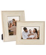 Boho Picture Frames 5X7 Family Picture Frame 2 Pack, Bohemian Rattan Dec... - £38.03 GBP