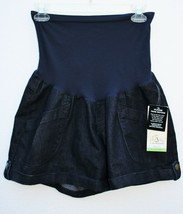 Oh Baby Maternity Secret Fit Belly Denim Blue Cotton Shorts L Large - £15.72 GBP