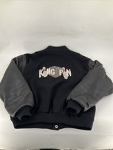 VTG Golden Bear King Pin Bowling Varsity Jacket Black Wool &amp; Leather Men... - $123.75