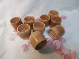 Natural bamboo tea cups, natural pure handmade size 5cmx5cm - £6.03 GBP
