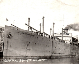 WWI USS Walter Luckenback Navy Transport Cargo Ship Real Photo Postcard - $18.35