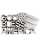Sterling Silver &quot;God Bless America&quot; Lapel Pin - £55.25 GBP