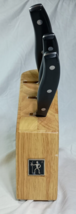 J.A. Henckels International Hi Definition Stainless 3 Knife Set w/ Knife Block - £19.58 GBP