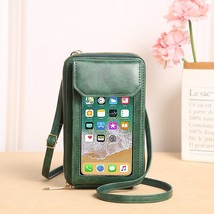 Female Large Capacity Messenger Bags Women Soft Leather Touch Screen Mobile Phon - £31.34 GBP