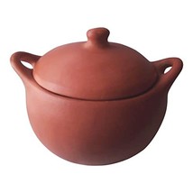 Terracotta Clay Soup Pot Earthen Crock Pot 4 Liters Unglazed 100% Handma... - £64.92 GBP