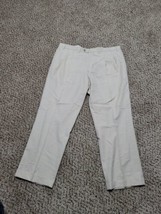 Chaps Pleated Front Tan Khaki Chino Pants Men&#39;s Size 42X30 - $12.99