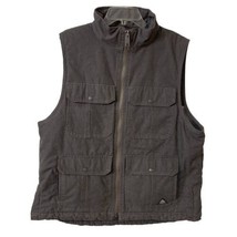 Ridgecut Toughwear Canvas Utility Vest Mens L Gray Cabin Outdoor Plaid L... - $24.88